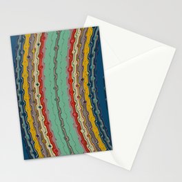 Abstract lines in mosaic Stationery Card