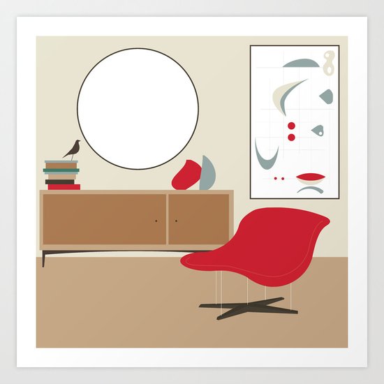 Inside Mid-century modern 01_19 Art Print