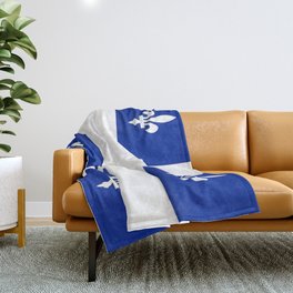 Flag of Quebec Throw Blanket