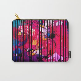 Future Uncertain Carry-All Pouch | Bright, Indigo, Digital, Palimpsest, Layers, Stripes, Graphicdesign, Blue, Red, Colourful 