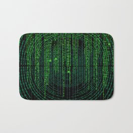 Matrix (1) Bath Mat | Code, Computer, Numbers, Sf, Graphicdesign, Black, Green, Software, Pc, Matrix 