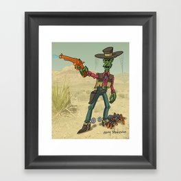 Cactus Cowboy Framed Art Print