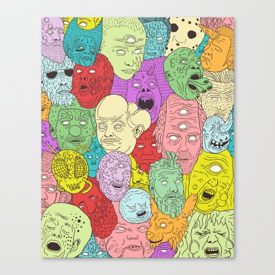 Faces of Math Canvas Print