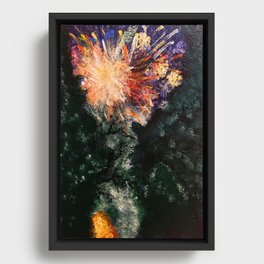 Fireworks Celebration Framed Canvas