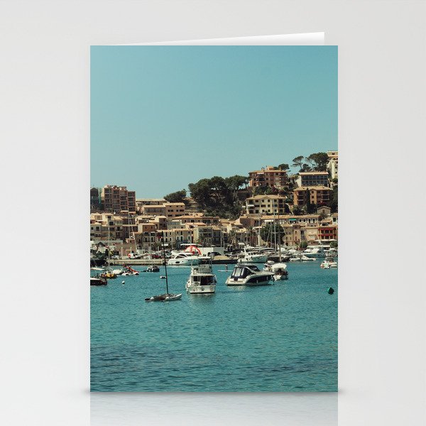 Spain Photography - Boats Floating Off The Spanish Shore Stationery Cards