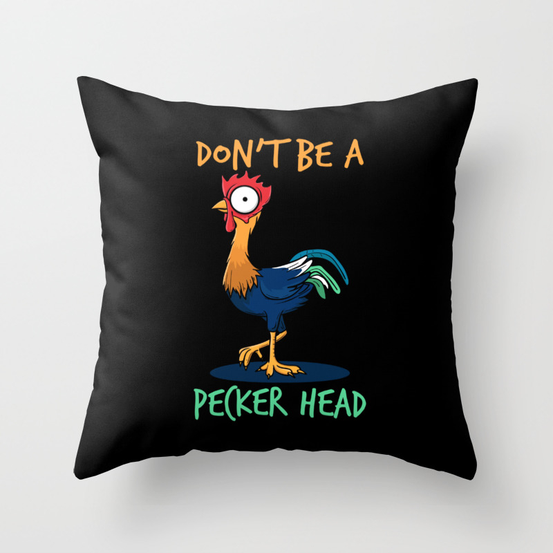 Funny Farm T Shirts Chicken Rooster Throw Pillow By Binutz Society6
