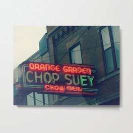 Chop Suey II ~ Chicago vintage neon sign Metal Print | Orangeandred, Restaurant, Chopsuey, Architecture, Chinesefood, Vintage, Chicagosign, Chicagoart, Chowmein, Oldsign 