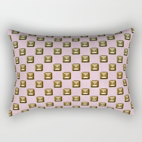 Rose quartz Elegance metal pattern Rectangular Pillow