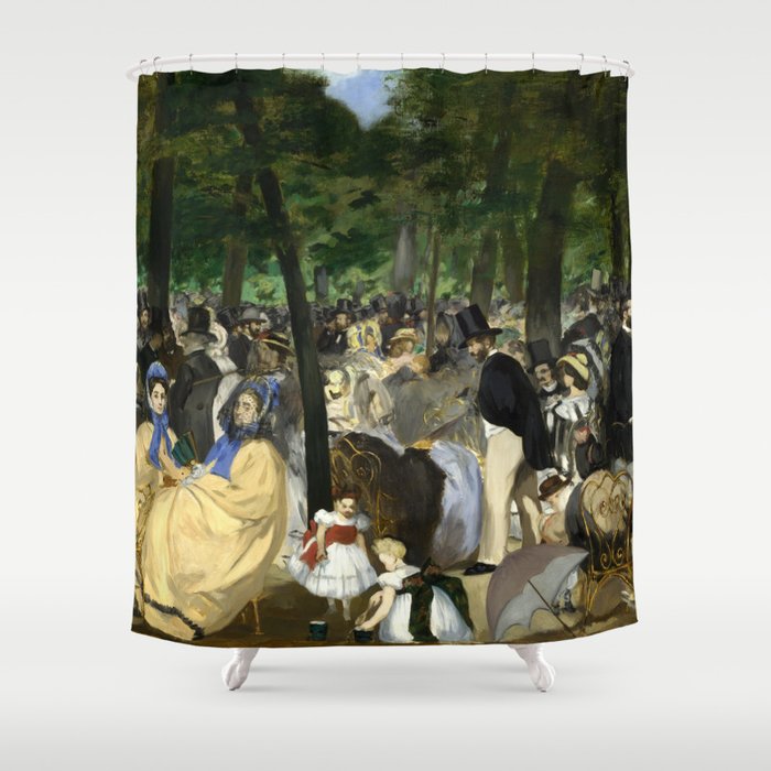 Édouard Manet "Music in the Tuileries Gardens" Shower Curtain