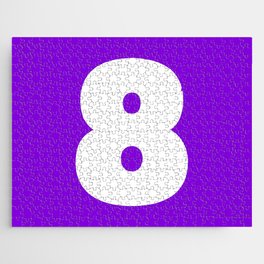 8 (White & Violet Number) Jigsaw Puzzle