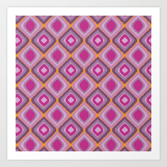 Bohemian Rhapsody Ikat Art Print