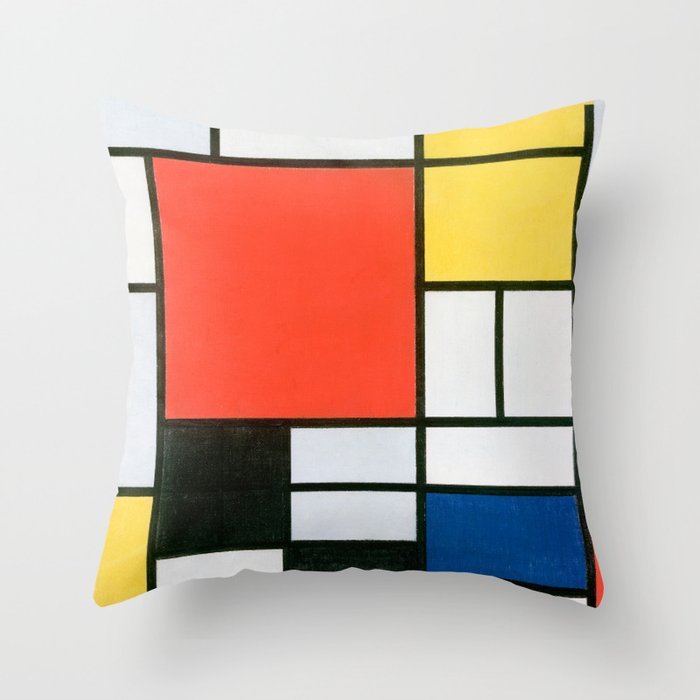 Red yellow and blue 2025 throw pillows