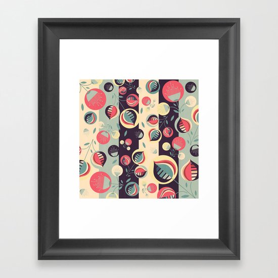 50's floral pattern II Framed Art Print