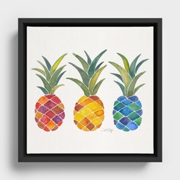 Pineapples Framed Canvas