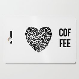 I Love Coffee (Bean Heart) Cutting Board