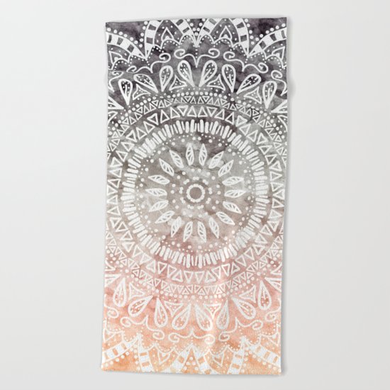 BOHEMIAN HYGGE MANDALA Beach Towel