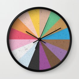 Rainbow Wheel of Inclusivity Wall Clock