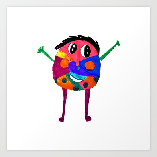 DooDoo Boy | Kids Painting by Elisavet Art Print