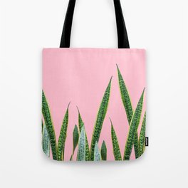 Snake plants with pink Tote Bag