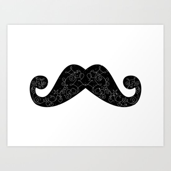 Dia De Los Mustache Art Print
