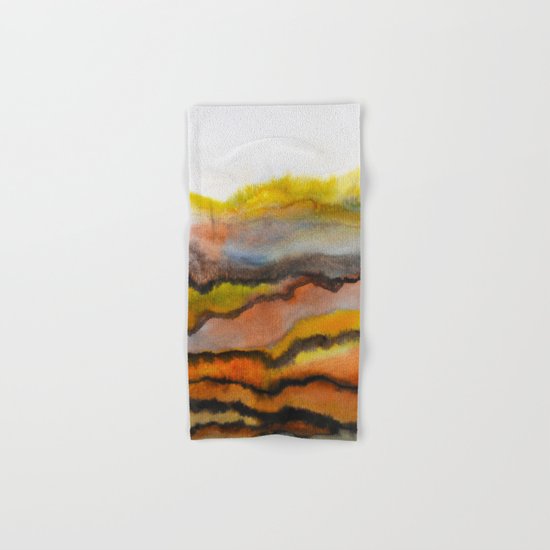 Watercolor abstract landscape 26 Hand & Bath Towel