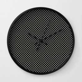 Black and Rock Ridge Polka Dots Wall Clock