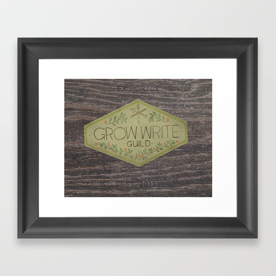 Grow Write Guild Seal Framed Art Print