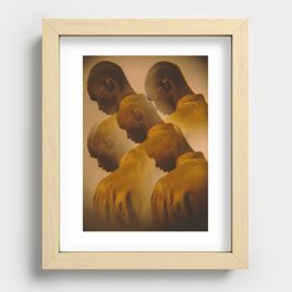 Yellow Man Head Down Recessed Framed Print