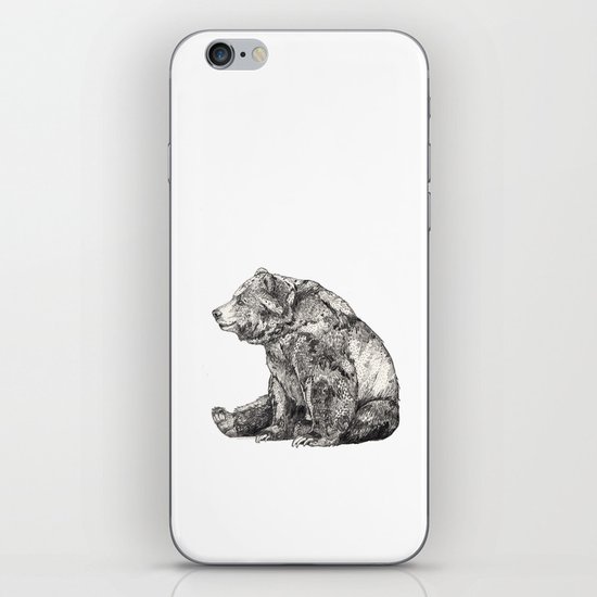 Bear // Graphite iPhone & iPod Skin