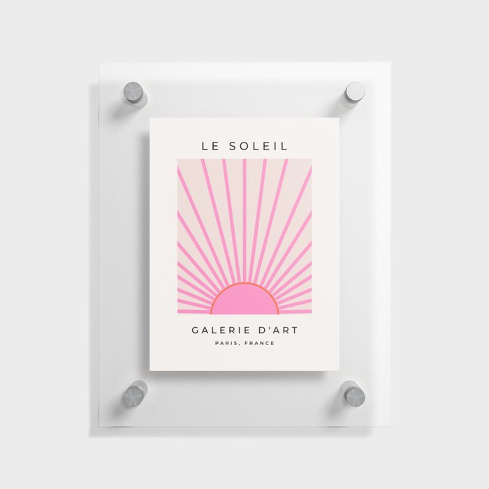 Le Soleil | 01 - Retro Sun Print Pink Aesthetic Preppy Decor Modern Abstract Sunshine Floating Acrylic Print