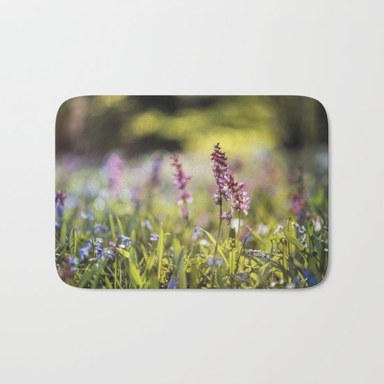 Spring flower meadow I - Beautiful flowers on #Society6 Bath Mat