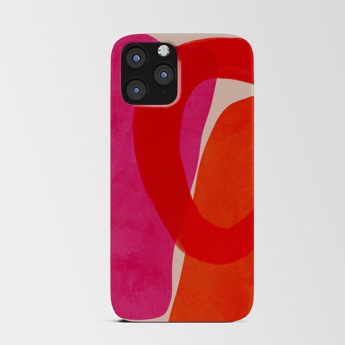 relations IV - pink shapes minimal painting iPhone Card Case