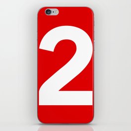 Number 2 (White & Red) iPhone Skin