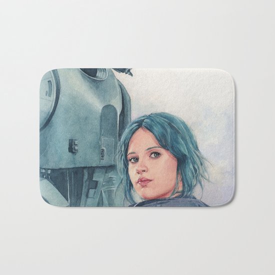 Jyn Erso and K-2so Bath Mat
