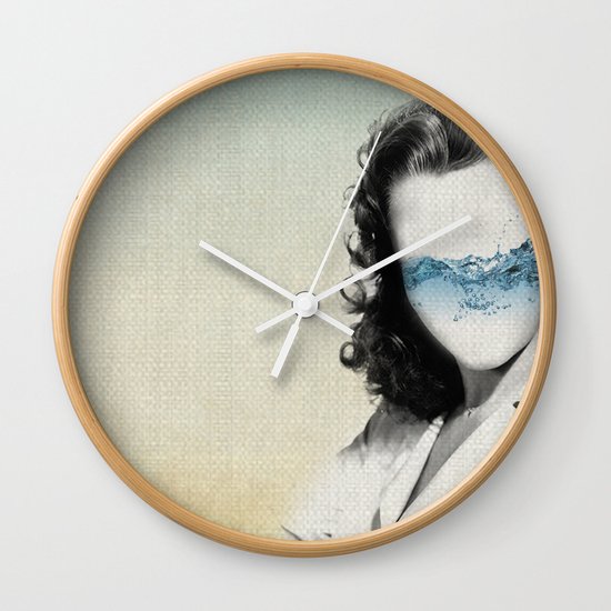 the glass half full Wall Clock