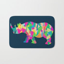 Abstract Rhino Bath Mat | Wilds, Other, South, Nature, Mammal, Animal, Digital, Abstract, Rino, Realism 