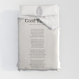 Good Timber - Douglas Malloch Poem - Literature - Typography 1 Duvet Cover