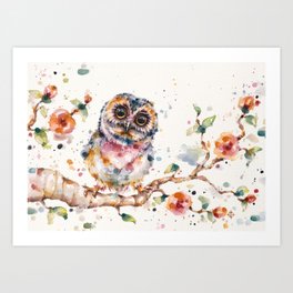 Yep, Cute Is My Middle Name (Owl) Art Print
