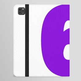 6 (Violet & White Number) iPad Folio Case