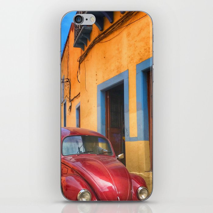 Mexico Photography - Car Parked In A Narrow Mexican Street iPhone Skin