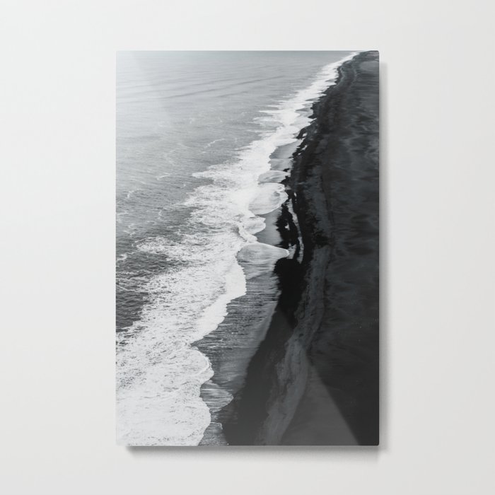 Beach Black And White Metal Print