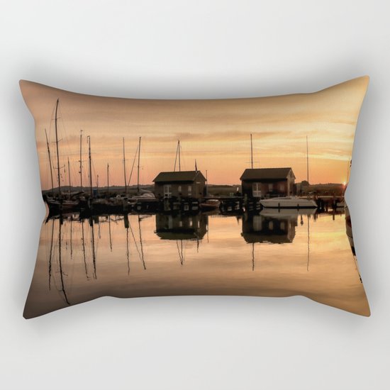 Sunrise at the sea - Harbour Ocean Water Ship Boat Rectangular Pillow