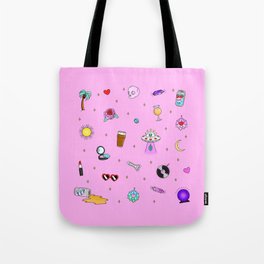 Pink Hop Heart Classic Pattern Tote Bag