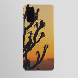 Wild cactus at sunset | Tenerife desert | Sweet tabaiba silhouette Android Case