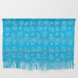 Turquoise and White Gems Pattern Wall Hanging