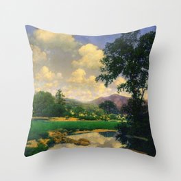 Maxfield Parrish, Landscape Paintings Throw Pillow