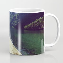 Viking wooden boat by the fjord in Norway | Ancient Scandinavia Mug