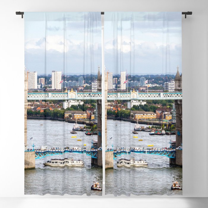 Great Britain Photography - The Tower Bridge In Central London Blackout Curtain