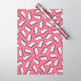 Reading Books pattern in Pink Wrapping Paper