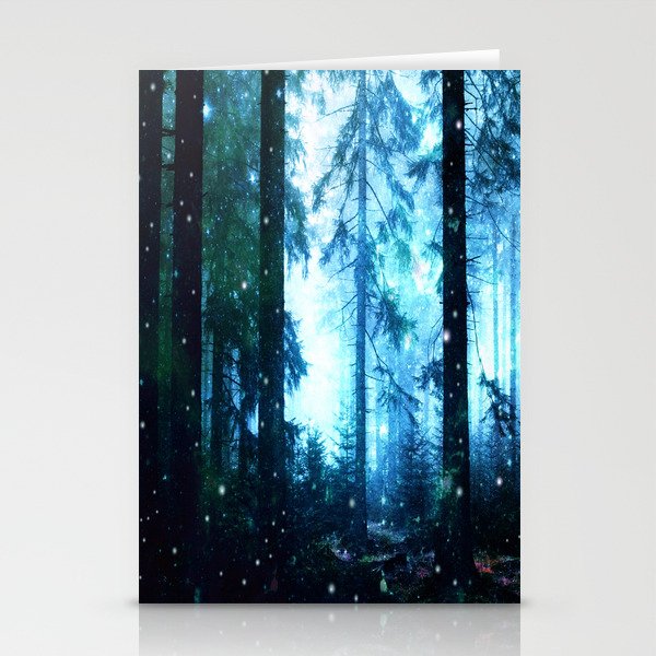 Fireflies Night Forest Stationery Cards